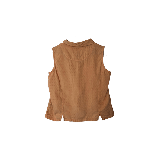 Vintage Orange Breeze Button Up