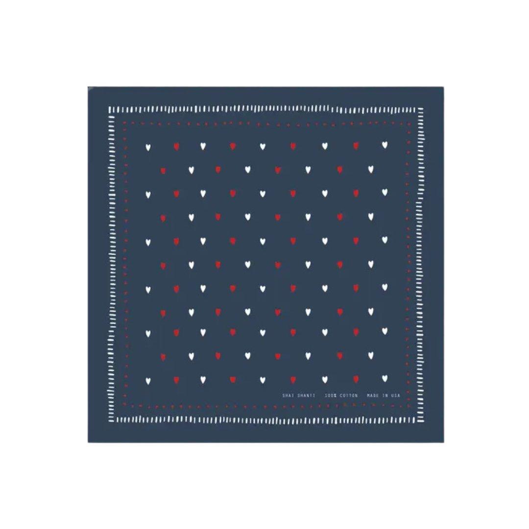 NAVY HEARTS VIBRATION BANDANA - Chasing Change