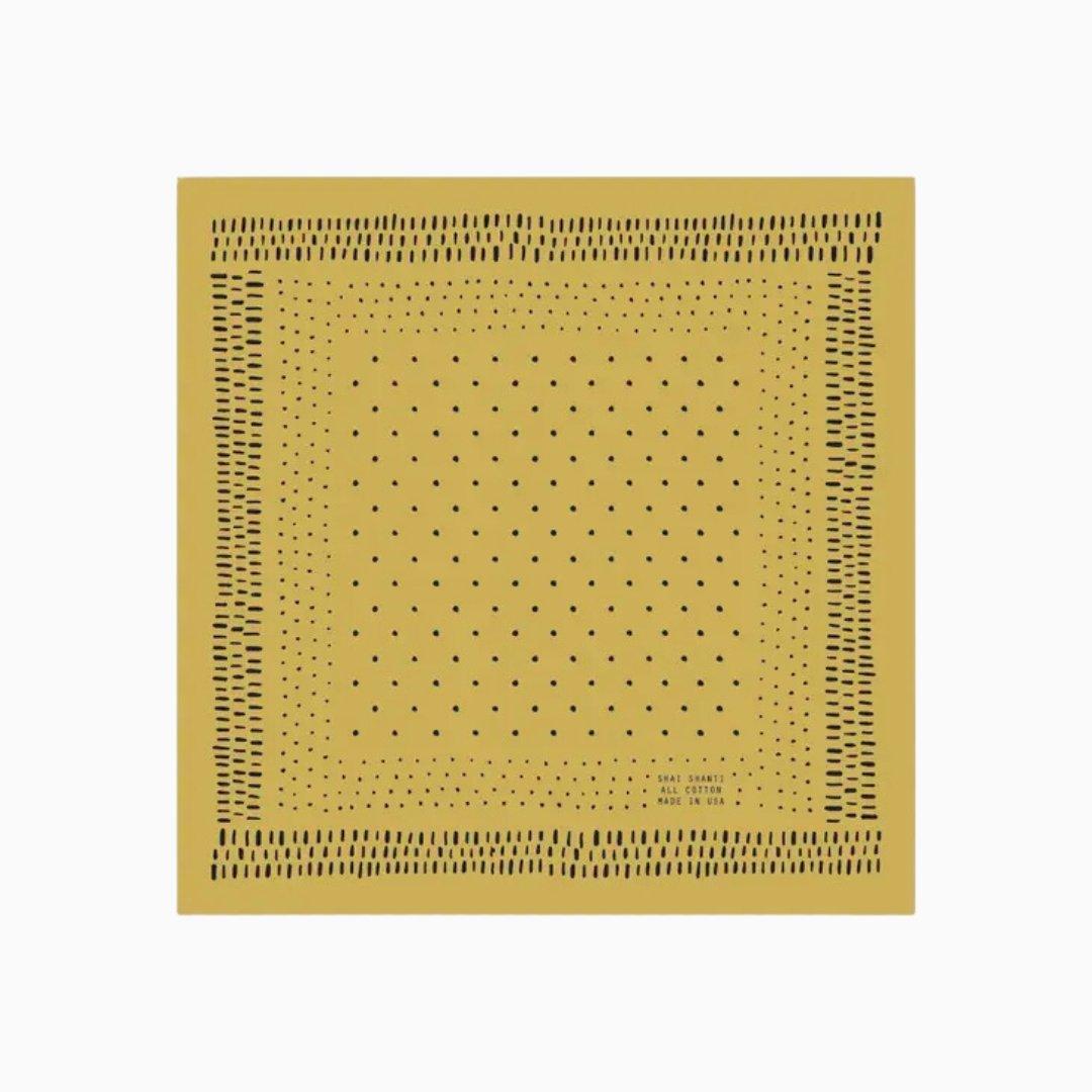 GOLDEN YELLOW TRIBAL ROOTS & DOTS BANDANA - Chasing Change