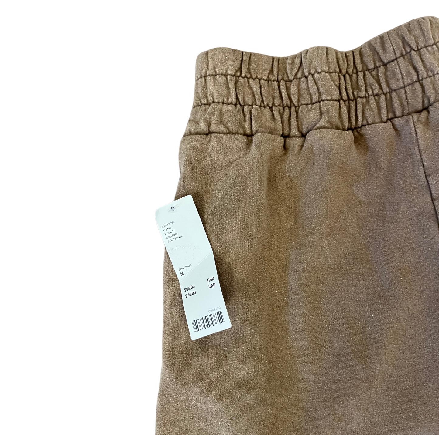 Brown Wide Leg Split Hem Sweatpants