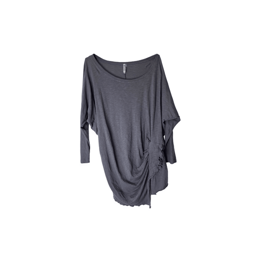 Gathered Hip Long Sleeve Shirt, Medium - Chasing Change