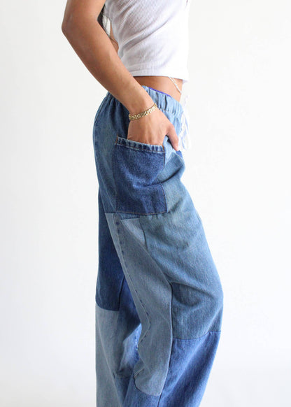 Denim Recycled Pieced Pant