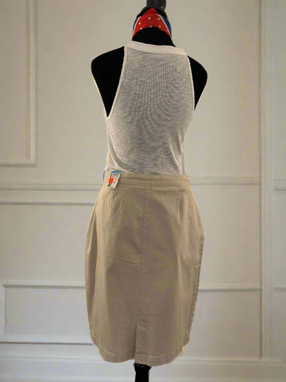 Classic Tan Midi Skirt