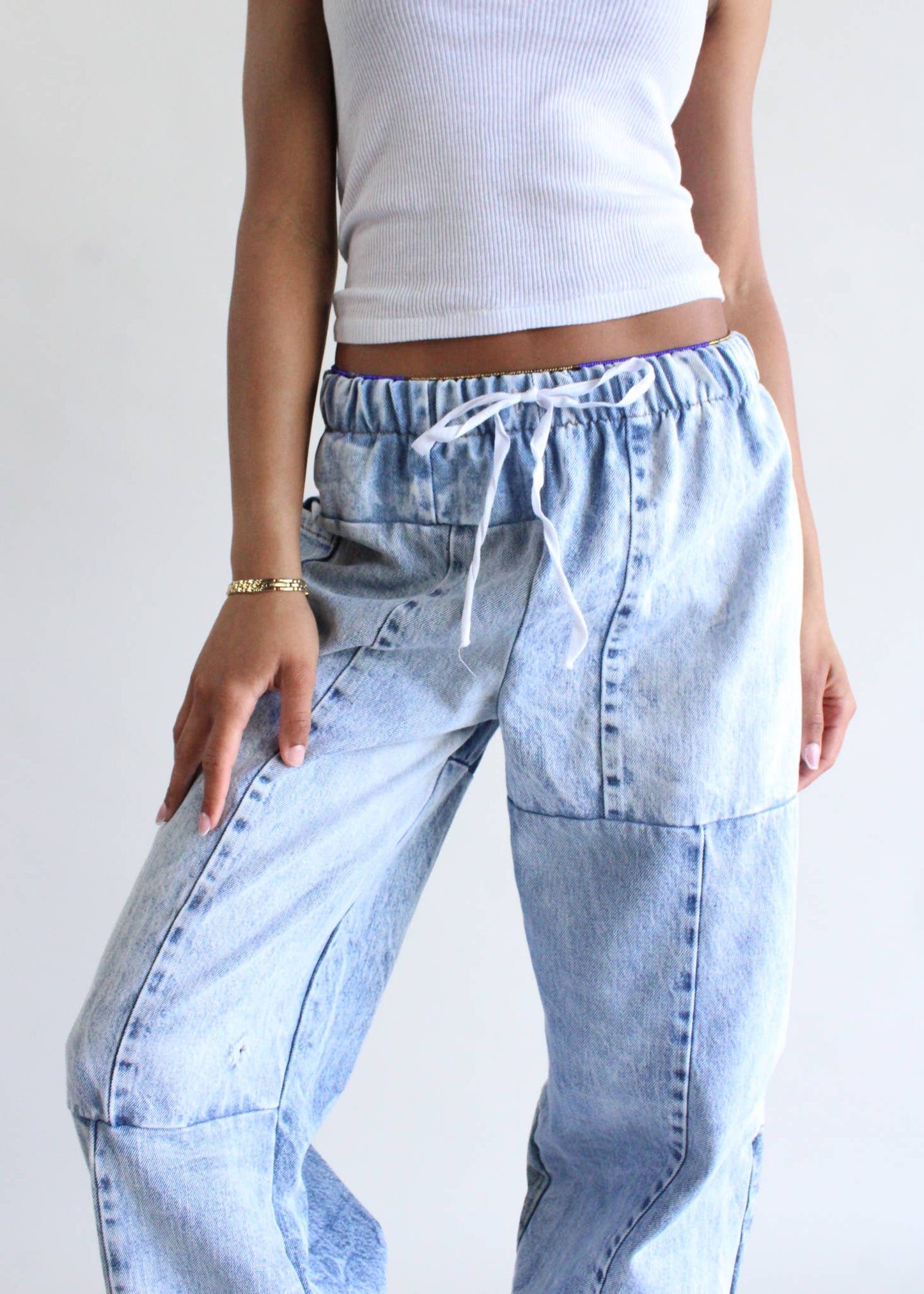 Denim Recycled Pieced Pant