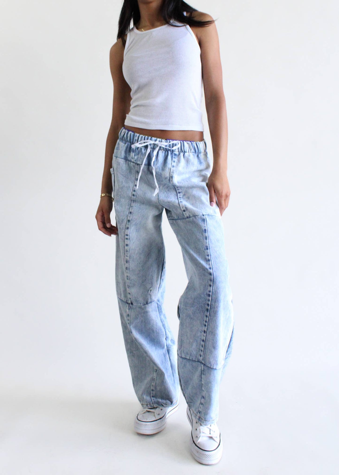 Denim Recycled Pieced Pant