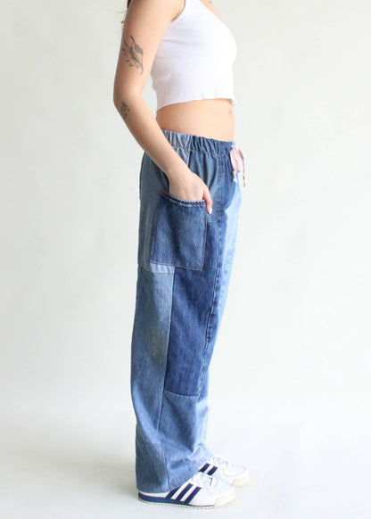 Denim Recycled Pieced Pant