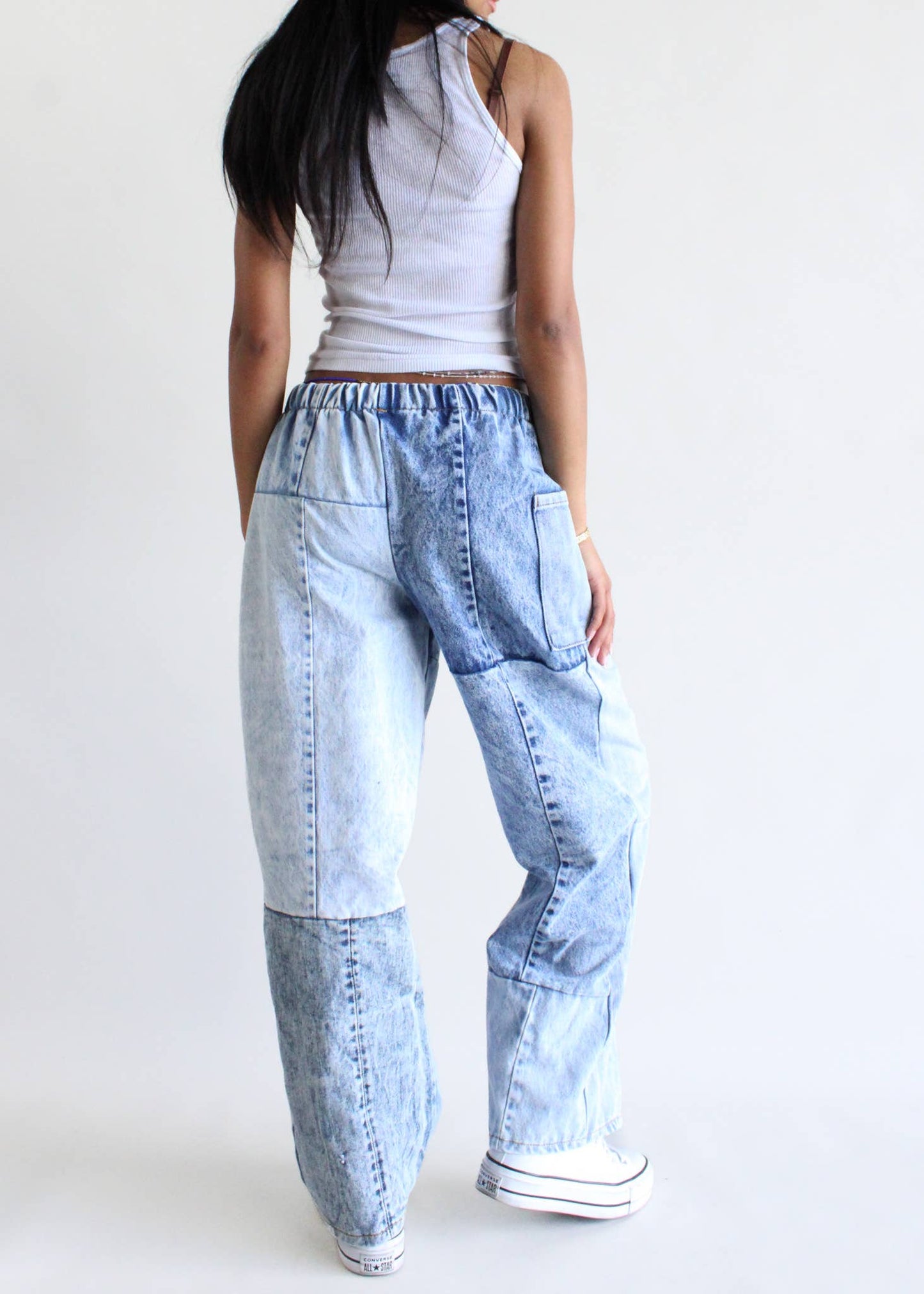 Denim Recycled Pieced Pant