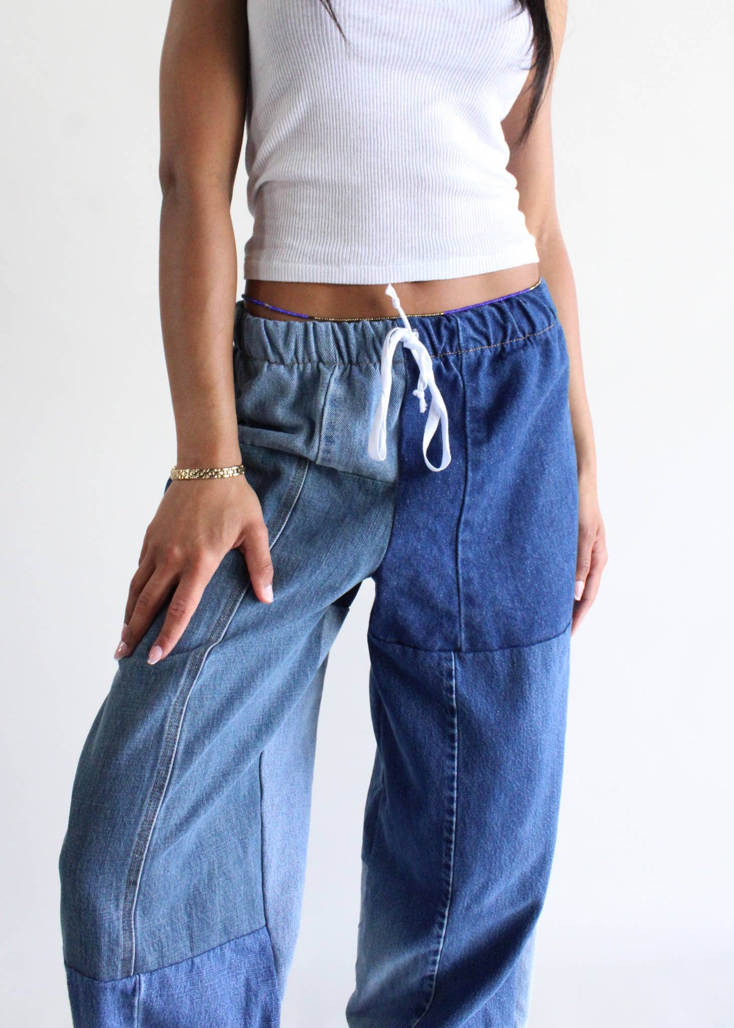 Denim Recycled Pieced Pant