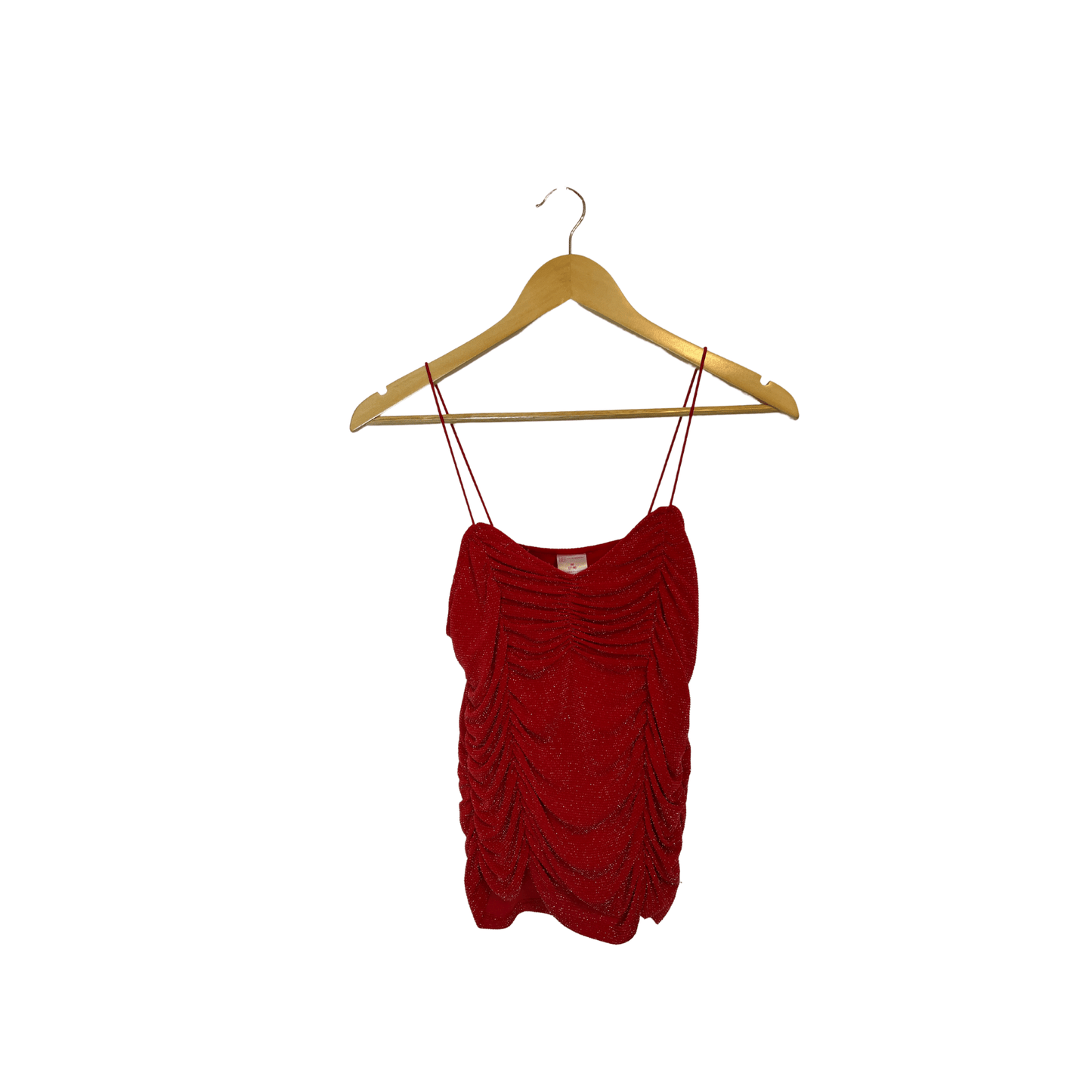 Red Sparkle Strappy Top