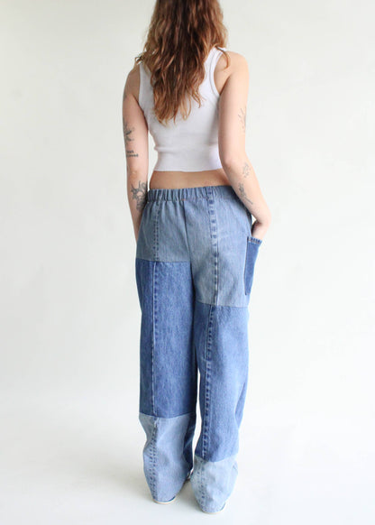 Denim Recycled Pieced Pant