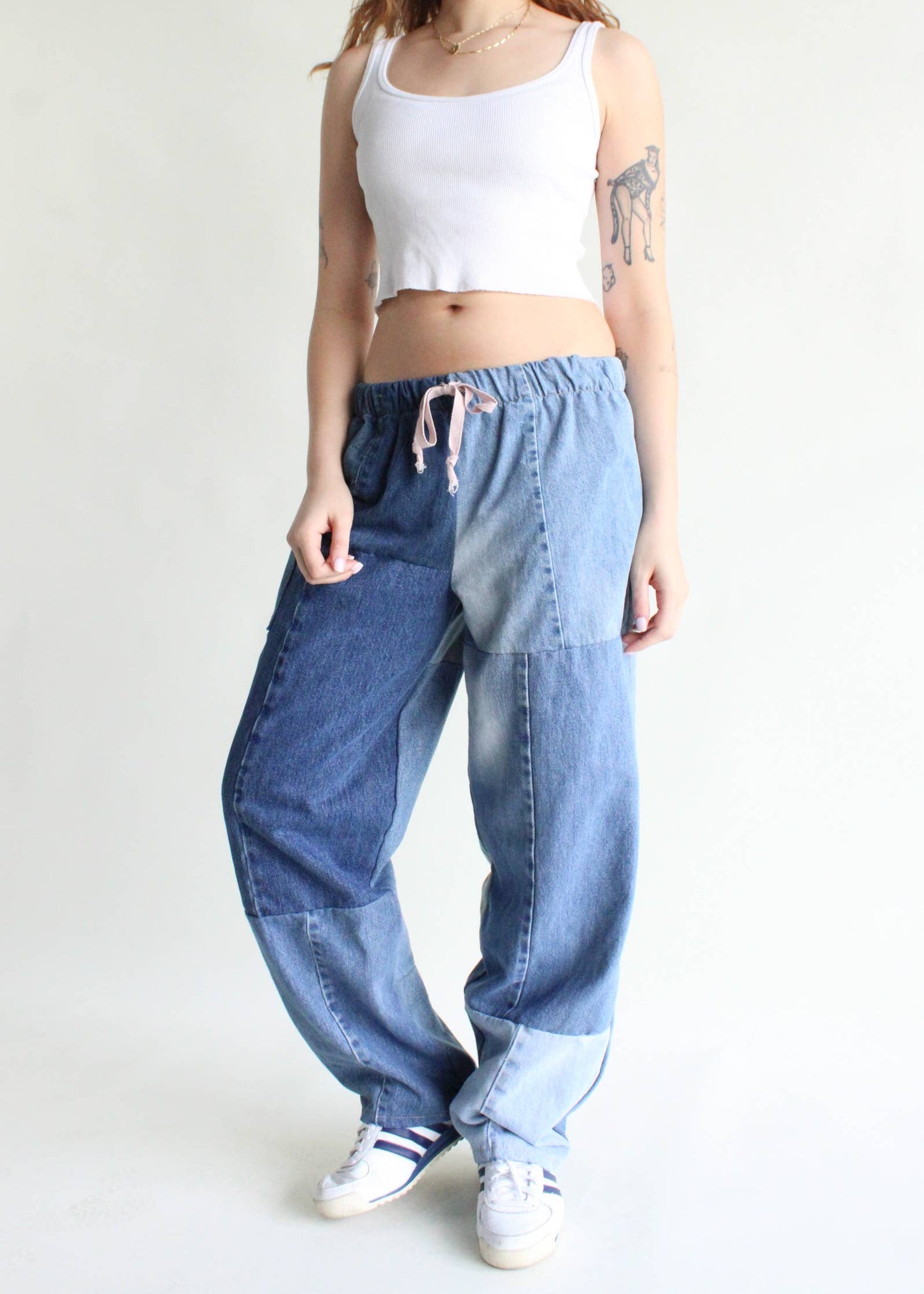 Denim Recycled Pieced Pant