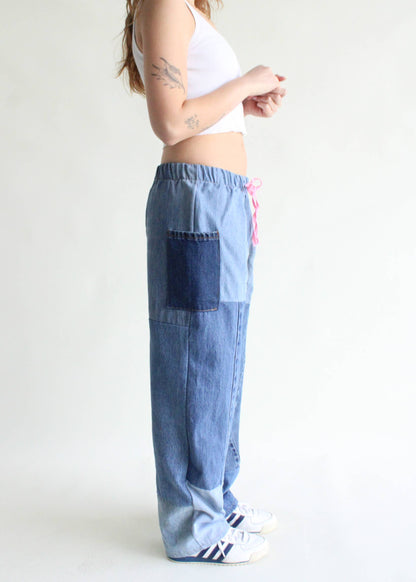 Denim Recycled Pieced Pant