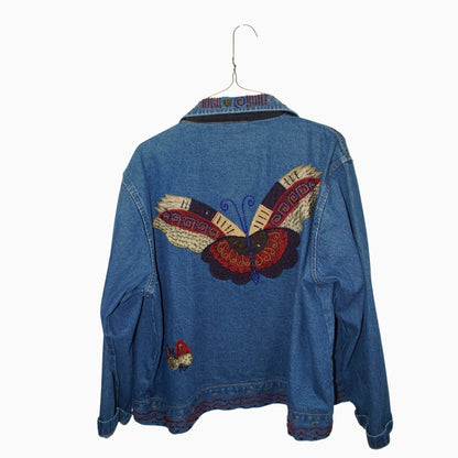 BEADED BUTTERFLY JEAN JACKET