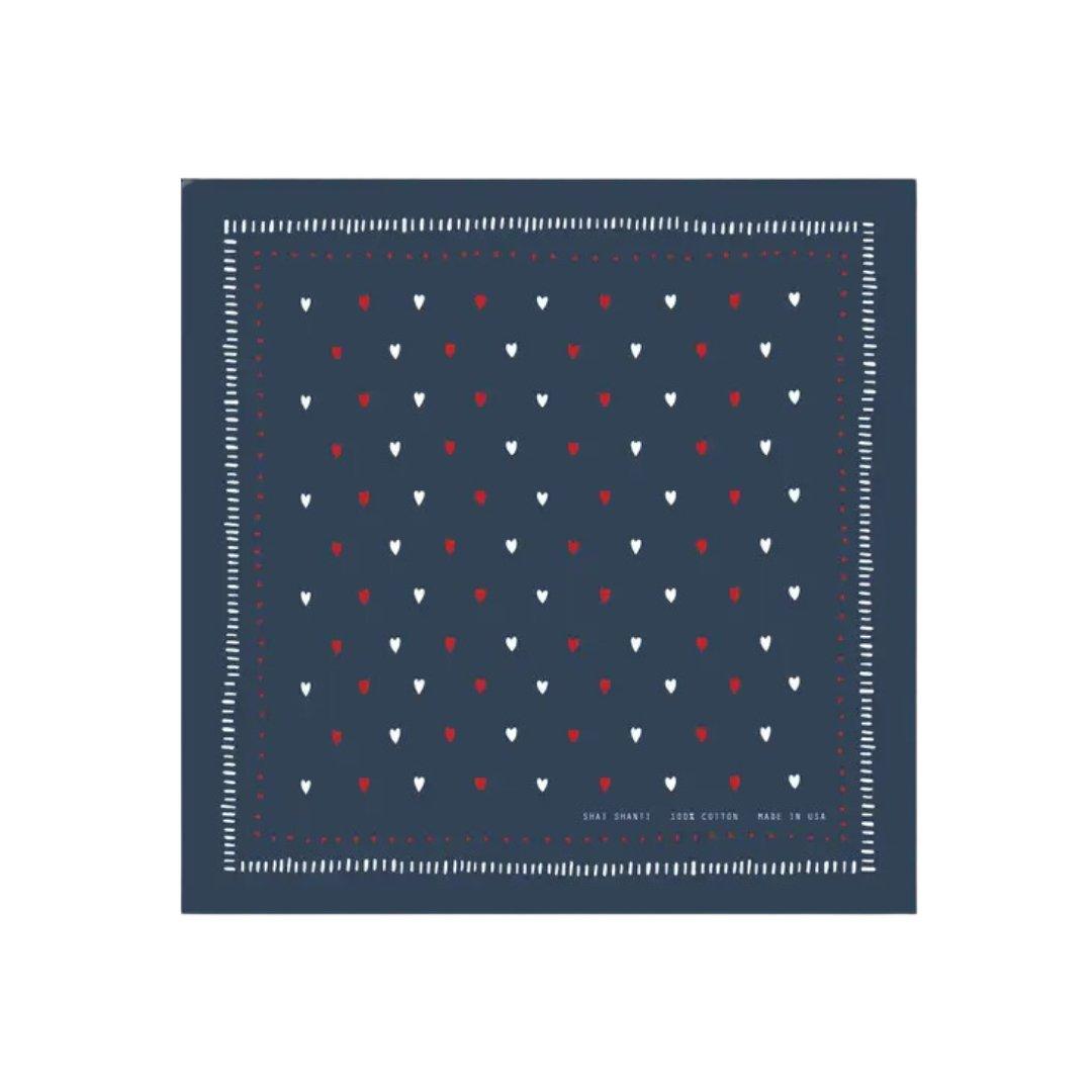 NAVY HEARTS VIBRATION BANDANA - Chasing Change