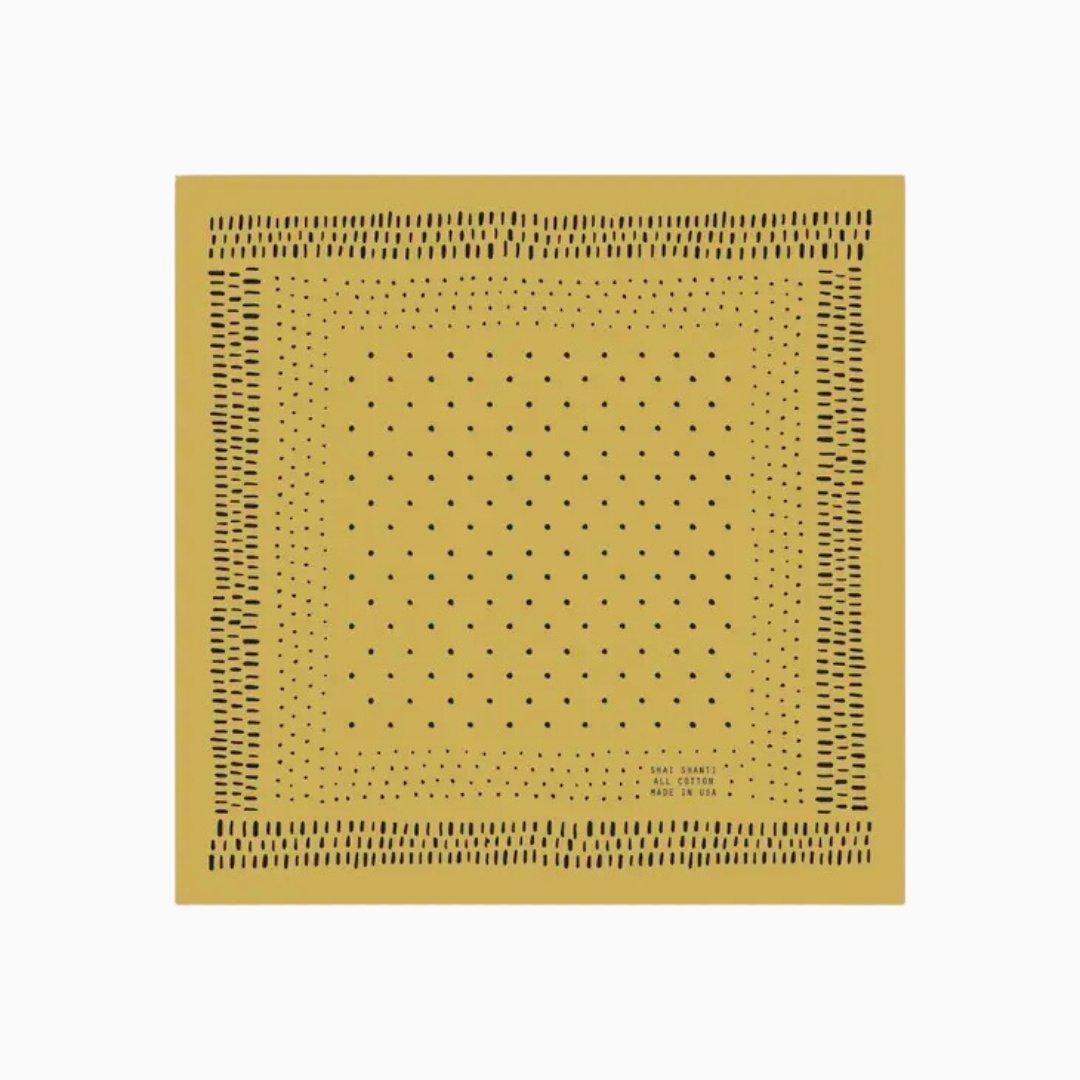 GOLDEN YELLOW TRIBAL ROOTS & DOTS BANDANA - Chasing Change