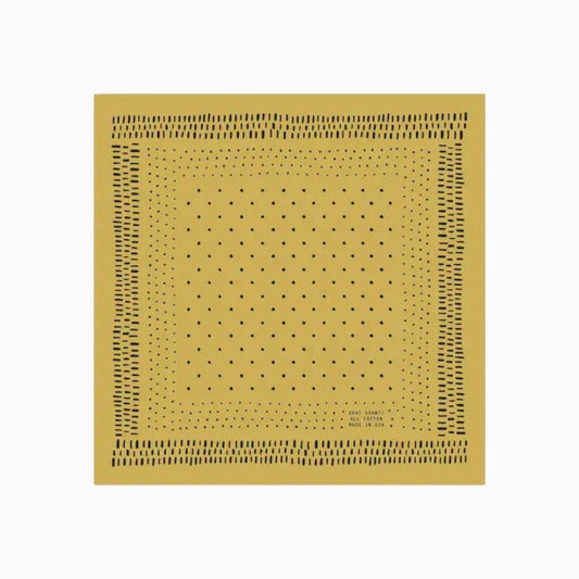 GOLDEN YELLOW TRIBAL ROOTS & DOTS BANDANA - Chasing Change