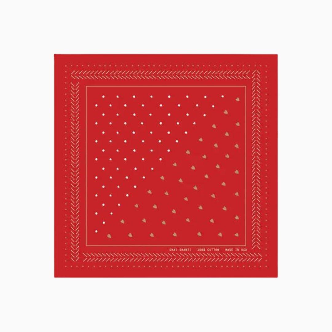 RED HEARTS & DOTS BANDANA - Chasing Change