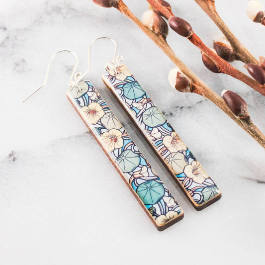 Art Nouveau Morning Glory Bar Earrings - Chasing Change