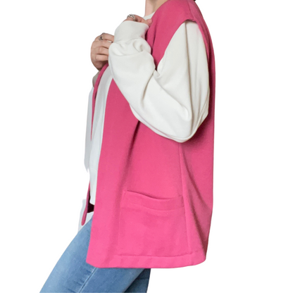 PINK LIGHTWEIGHT VEST WITH POCKETS