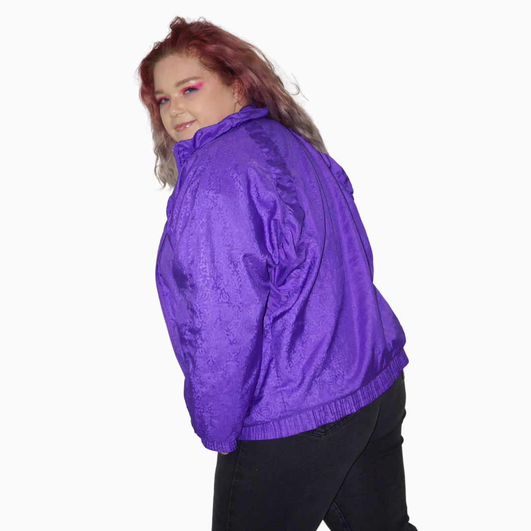 SILKY PURPLE WINDBREAKER