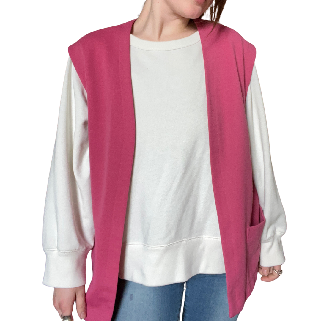 PINK LIGHTWEIGHT VEST WITH POCKETS